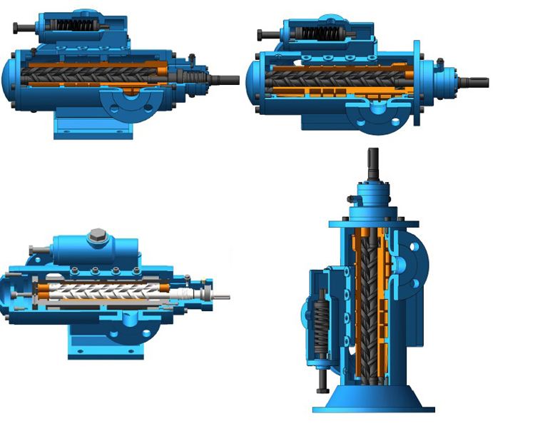 三螺杆泵结构图